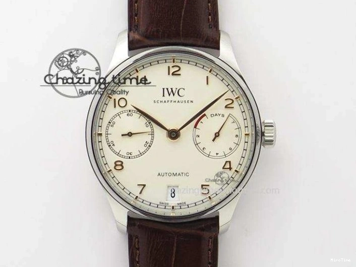 MIROTIME 0421 MoistureWicking Portuguese IW371491 ZF 1:1 Best Edition SS Blue Dial On Leather Strap A79350 (Slim Movement) V 7221